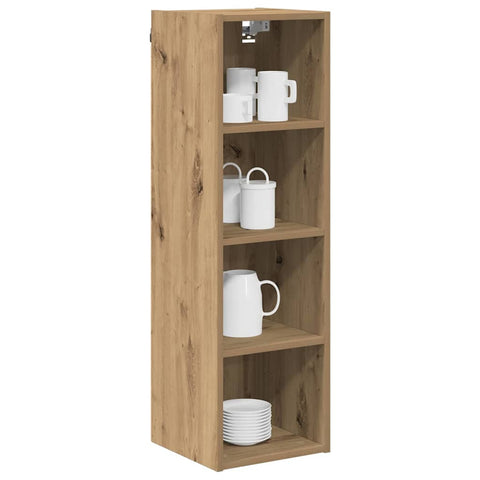 vidaXL Hanging cabinet with Shelf Riga Artisan Oak 30 x 29.5 x 100 cm