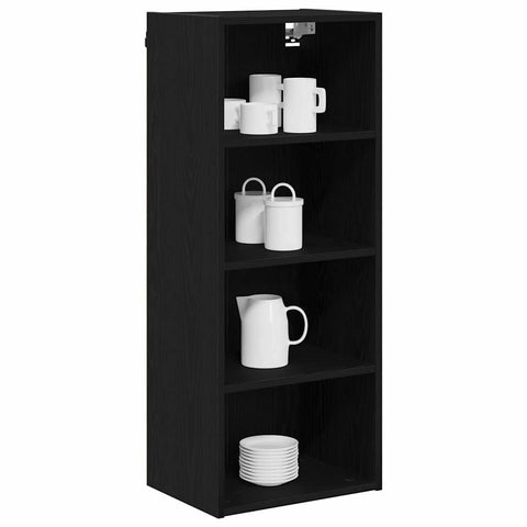 vidaXL Hanging Cabinet with Shelf Riga Black Oak 40 x 29.5 x 100 cm