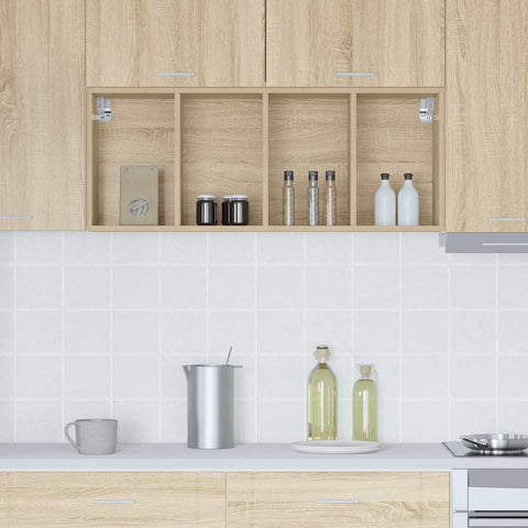 vidaXL Hanging Cabinet with Shelf Riga Sonoma Oak 40 x 29.5 x 100 cm