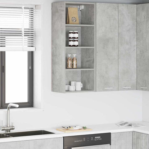 vidaXL Hanging Cabinet Riga Concrete Grey 40 x 29.5 x 100 cm