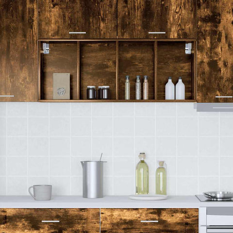 vidaXL Hanging cabinet with Shelf Riga Smoked Oak 40 x 29.5 x 100 cm