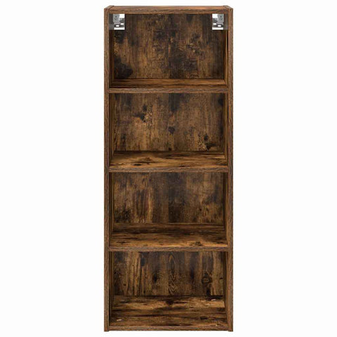vidaXL Hanging cabinet with Shelf Riga Smoked Oak 40 x 29.5 x 100 cm