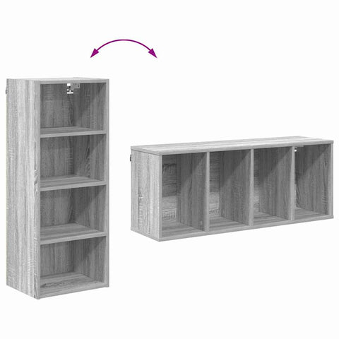 vidaXL Hanging cabinet with Shelf Riga Grey Sonoma 40 x 29.5 x 100 cm