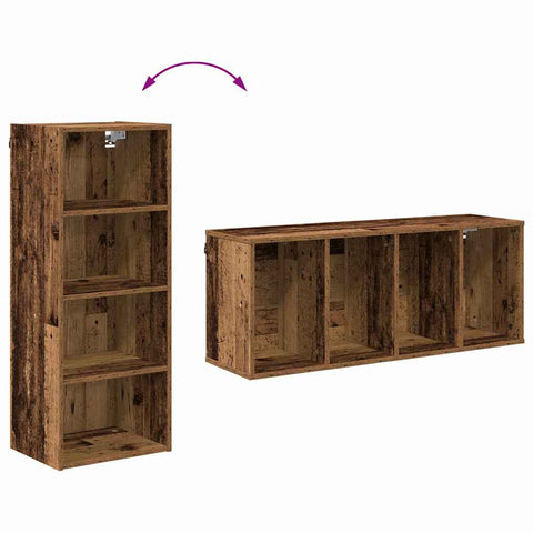 vidaXL Hanging Cabinet with Shelf Riga Old Wood 40 x 29.5 x 100 cm