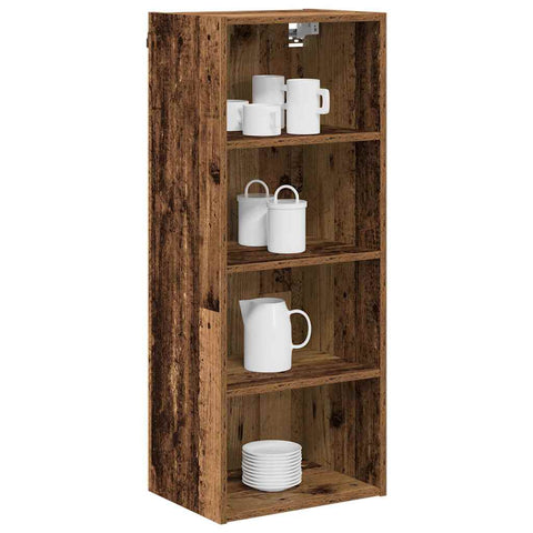 vidaXL Hanging Cabinet with Shelf Riga Old Wood 40 x 29.5 x 100 cm