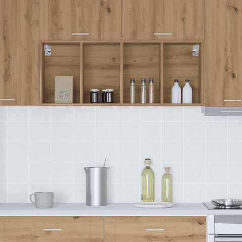 vidaXL Hanging cabinet with Shelf Riga Artisan Oak 40 x 29.5 x 100 cm