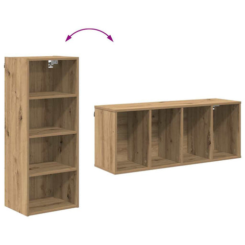 vidaXL Hanging cabinet with Shelf Riga Artisan Oak 40 x 29.5 x 100 cm