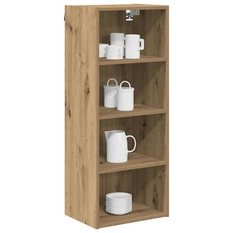 vidaXL Hanging cabinet with Shelf Riga Artisan Oak 40 x 29.5 x 100 cm