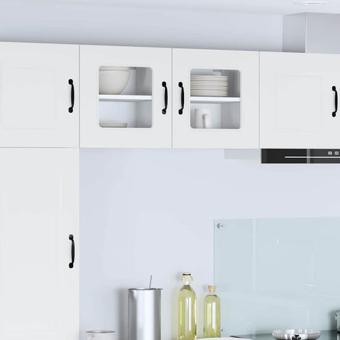 vidaXL Kitchen Wall Cabinet with Shelf 2 pcs White 40 x 31 x 40 cm