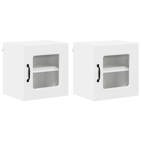 vidaXL Kitchen Wall Cabinet with Shelf 2 pcs White 40 x 31 x 40 cm