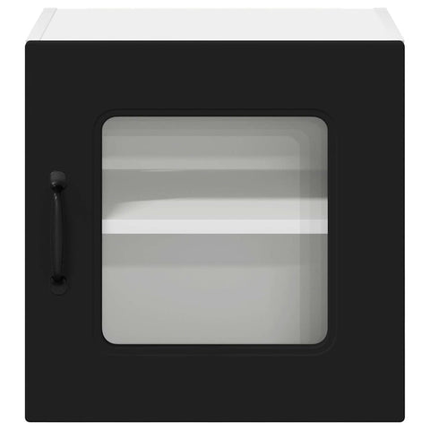 vidaXL Kitchen Wall Cabinet with Shelf 2 pcs Black 40 x 31 x 40 cm