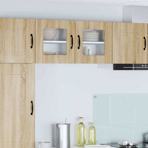 vidaXL Kitchen Wall Cabinet with Door 2 pcs Sonoma Oak 40 x 31 x 40 cm