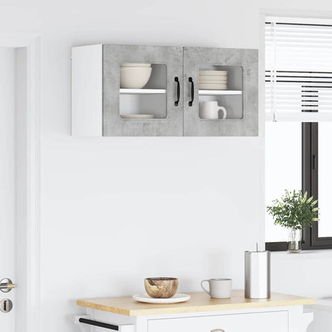 vidaXL Kitchen Wall Cabinet with Shelf Concrete Grey 40 x 31 x 40 cm