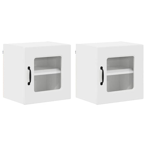 vidaXL Kitchen Wall Cabinet 2 pcs High Gloss White 40 x 31 x 40 cm