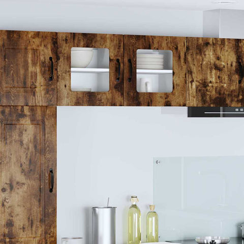 vidaXL Kitchen Wall Cabinet Smoked Oak 40 x 31 x 40 cm Engineered Wood