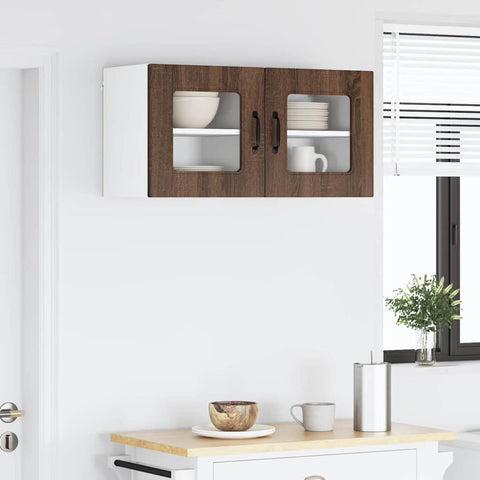vidaXL Kitchen Wall Cabinet Brown Oak 40 x 31 x 40 cm Engineered Wood