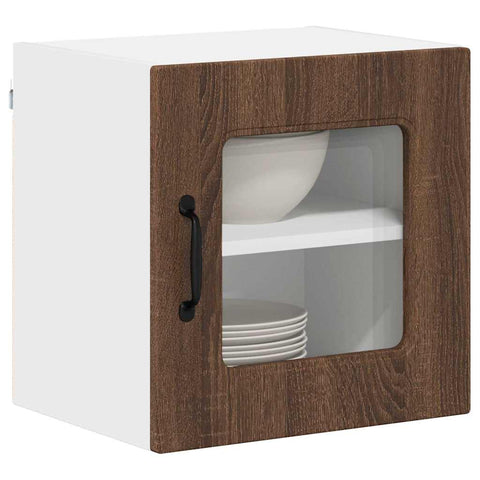 vidaXL Kitchen Wall Cabinet with Shelf 2 pcs Brown Oak 40 x 31 x 40 cm