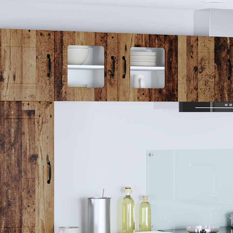 vidaXL Kitchen Wall Cabinet with Shelf 2 pcs Old Wood 40 x 31 x 40 cm