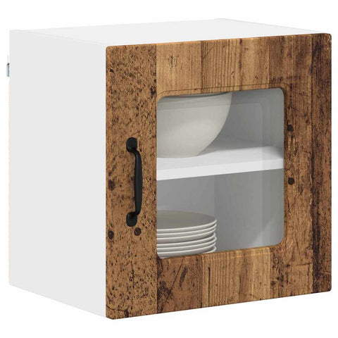 vidaXL Kitchen Wall Cabinet with Shelf 2 pcs Old Wood 40 x 31 x 40 cm