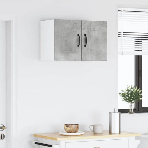 vidaXL Kitchen Wall Cabinet 2 pcs Concrete Grey 30 x 31 x 40 cm