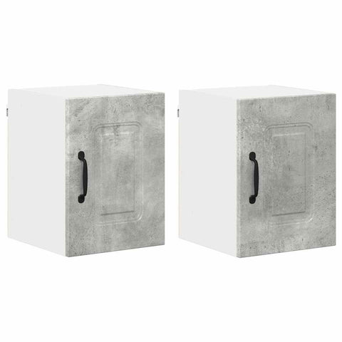vidaXL Kitchen Wall Cabinet 2 pcs Concrete Grey 30 x 31 x 40 cm