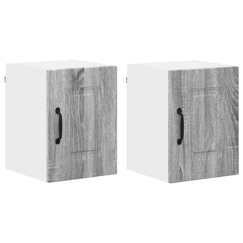 vidaXL Kitchen Wall Cabinet 2 pcs Grey Sonoma 30 x 31 x 40 cm