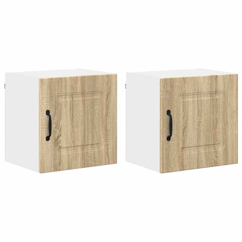 vidaXL Kitchen Wall Cabinet with Door 2 pcs Sonoma Oak 40 x 31 x 40 cm