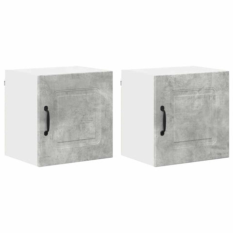 vidaXL Kitchen Wall Cabinet 2 pcs Concrete Grey 40 x 31 x 40 cm