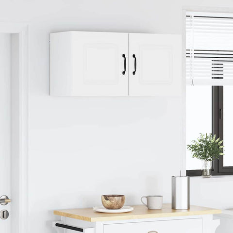 vidaXL Kitchen Wall Cabinet with Door High Gloss White 40 x 31 x 40 cm
