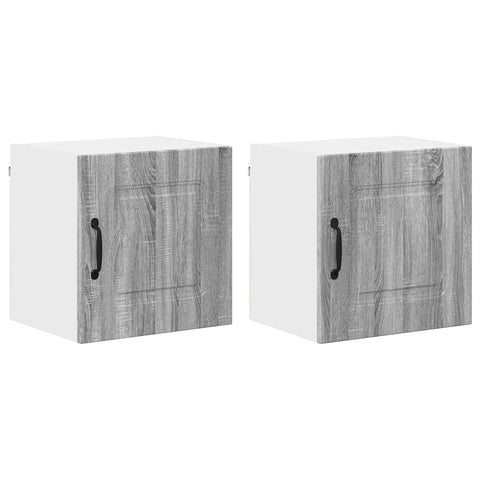 vidaXL Kitchen Wall Cabinet 2 pcs Grey Sonoma 40 x 31 x 40 cm