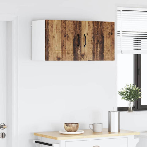 vidaXL Kitchen Wall Cabinet with Shelf 2 pcs Old Wood 40 x 31 x 40 cm