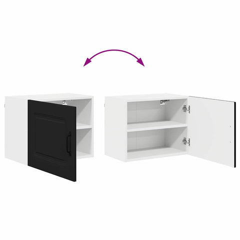 vidaXL Kitchen Wall Cabinet Black 50 x 31 x 40 cm Engineered Wood