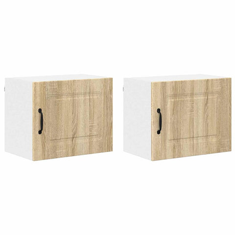 vidaXL Kitchen Wall Cabinet with Door 2 pcs Sonoma Oak 50 x 31 x 40 cm