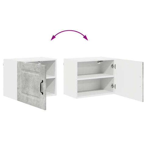vidaXL Kitchen Wall Cabinet with Shelf Concrete Grey 50 x 31 x 40 cm