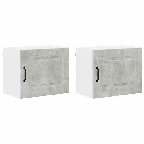 vidaXL Kitchen Wall Cabinet 2 pcs Concrete Grey 50 x 31 x 40 cm