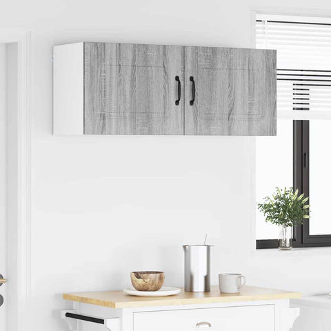 vidaXL Kitchen Wall Cabinet with Shelf Grey Sonoma 50 x 31 x 40 cm