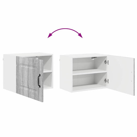 vidaXL Kitchen Wall Cabinet with Shelf Grey Sonoma 50 x 31 x 40 cm