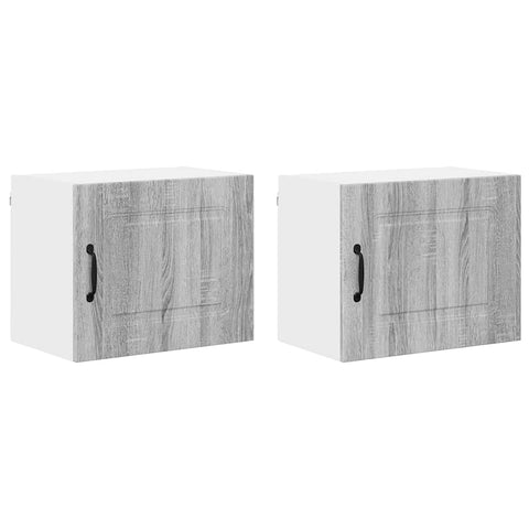 vidaXL Kitchen Wall Cabinet 2 pcs Grey Sonoma 50 x 31 x 40 cm