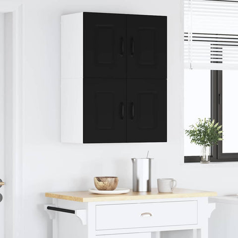 vidaXL Kitchen Wall Cabinet Black 60 x 31 x 40 cm Engineered Wood