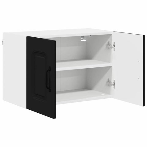 vidaXL Kitchen Wall Cabinet Black 60 x 31 x 40 cm Engineered Wood