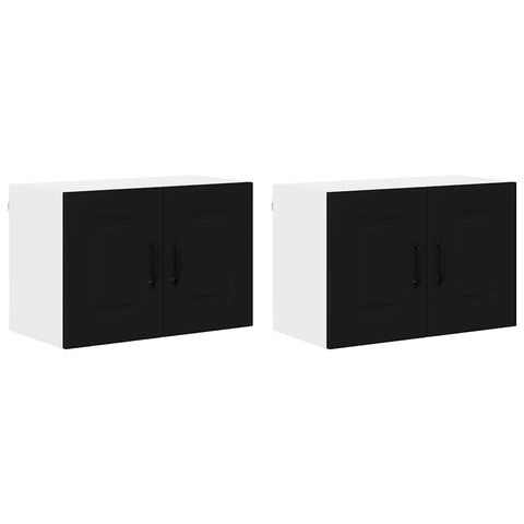 vidaXL Kitchen Wall Cabinet with Shelf 2 pcs Black 60 x 31 x 40 cm