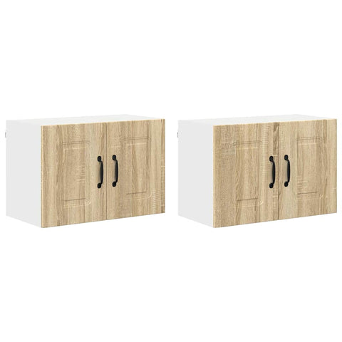 vidaXL Kitchen Wall Cabinet with Door 2 pcs Sonoma Oak 60 x 31 x 40 cm
