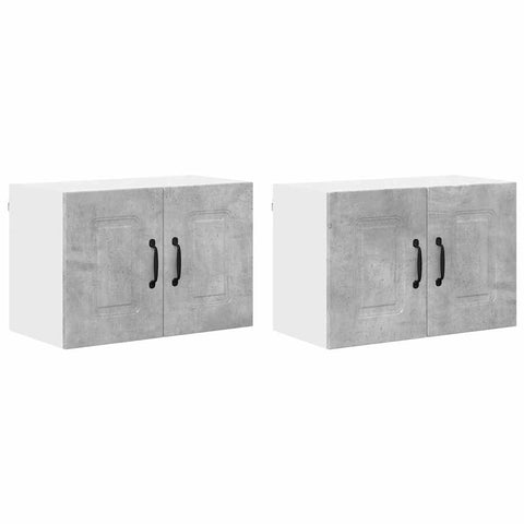 vidaXL Kitchen Wall Cabinet 2 pcs Concrete Grey 60 x 31 x 40 cm