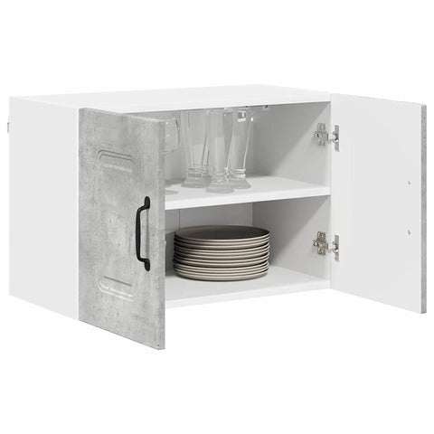 vidaXL Kitchen Wall Cabinet 2 pcs Concrete Grey 60 x 31 x 40 cm