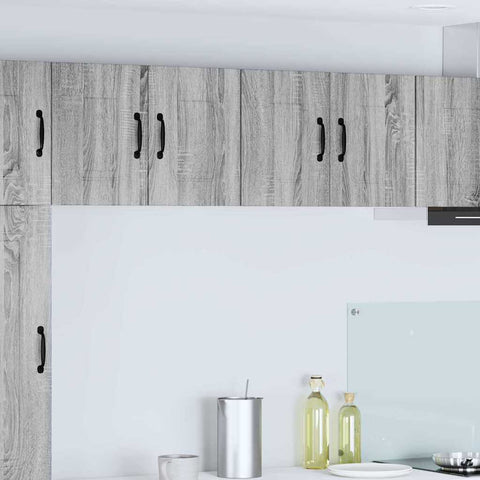 vidaXL Kitchen Wall Cabinet 2 pcs Grey Sonoma 60 x 31 x 40 cm