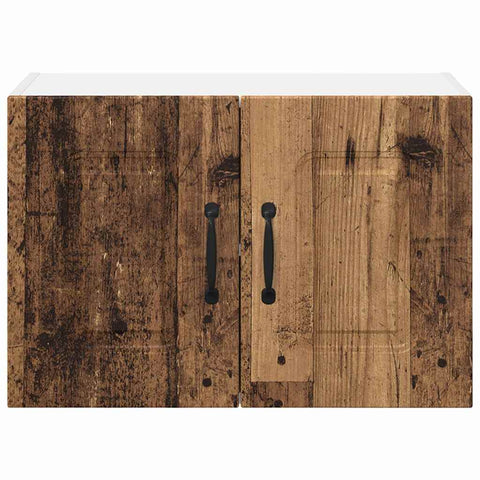 vidaXL Kitchen Wall Cabinet with Shelf 2 pcs Old Wood 60 x 31 x 40 cm