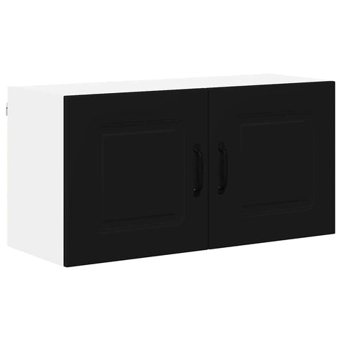 vidaXL Kitchen Wall Cabinet Black 80 x 31 x 40 cm Engineered Wood