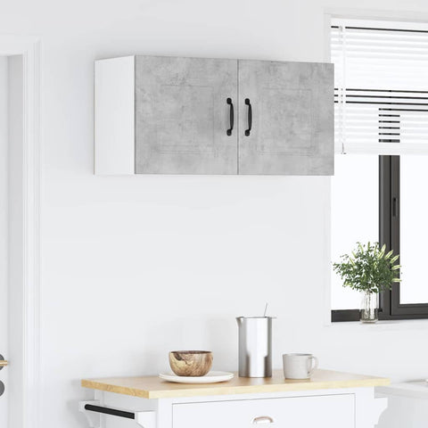 vidaXL Kitchen Wall Cabinet with Shelf Concrete Grey 80 x 31 x 40 cm