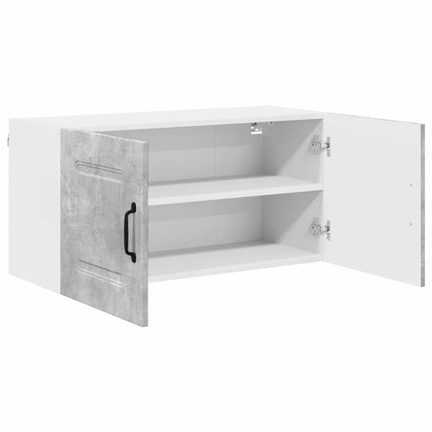 vidaXL Kitchen Wall Cabinet with Shelf Concrete Grey 80 x 31 x 40 cm