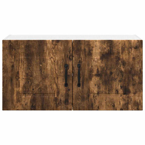 vidaXL Kitchen Wall Cabinet Smoked Oak 80 x 31 x 40 cm Engineered Wood
